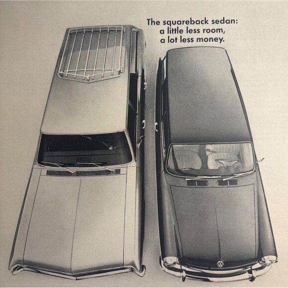 1967 VW Squareback Sedan Wagon Comparison Volkswagen Original Magazine Ad - Picture 2 of 10